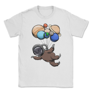 Astronaut Sloth Space Stars Cute Lazy Animals Galaxy Unisex T-Shirt