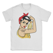 Load image into Gallery viewer, Cockatiel Bird Lady Strong Woman Birb Parrot Cute Unisex T-Shirt
