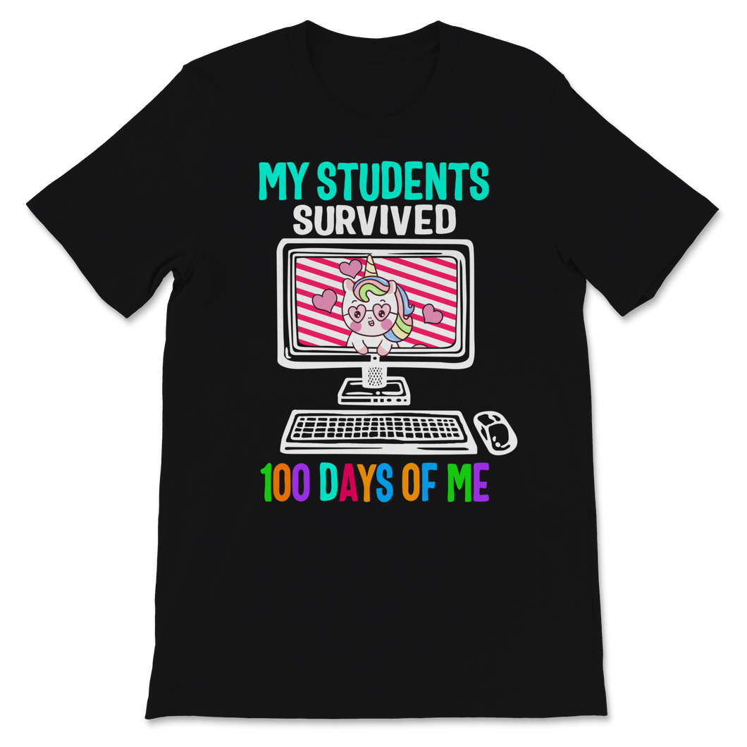 100 Days Of School Shirt For Virtual Teacher My Unisex T-Shirt