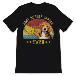 Best Beagle Mama Ever Dog Mom Retro Vintage Gift Puppy Unisex T-Shirt