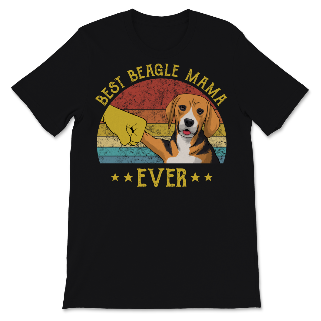 Best Beagle Mama Ever Dog Mom Retro Vintage Gift Puppy Unisex T-Shirt