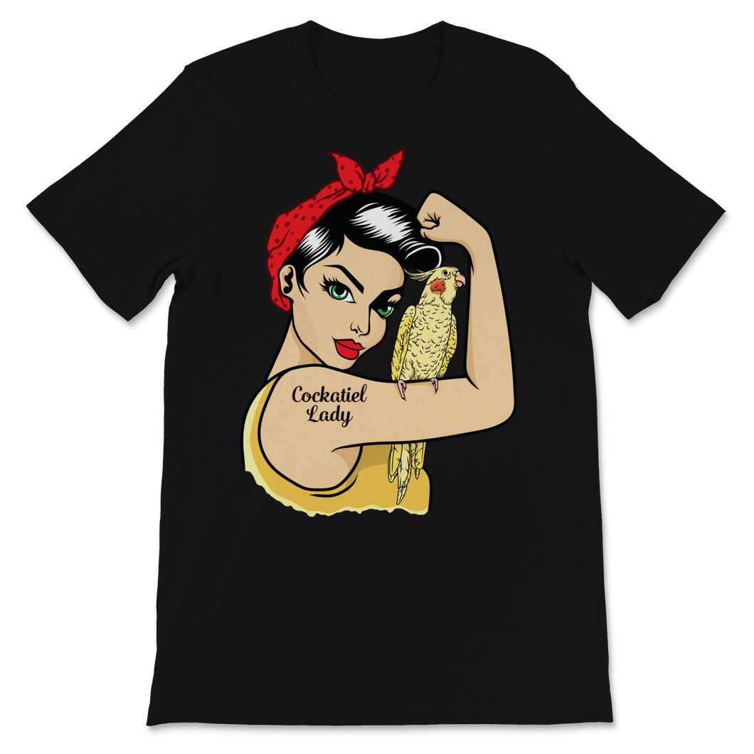 Cockatiel Bird Lady Strong Woman Birb Parrot Cute Unisex T-Shirt