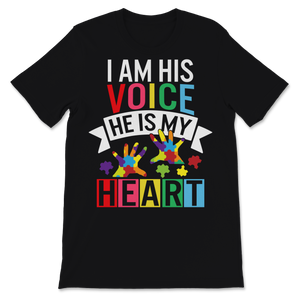 Autism Awareness Shirt I Am His Voice He Is My Heart Unisex T-Shirt