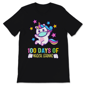 100th Day Of School Shirt For Girls Cute Unicorn 100 Unisex T-Shirt