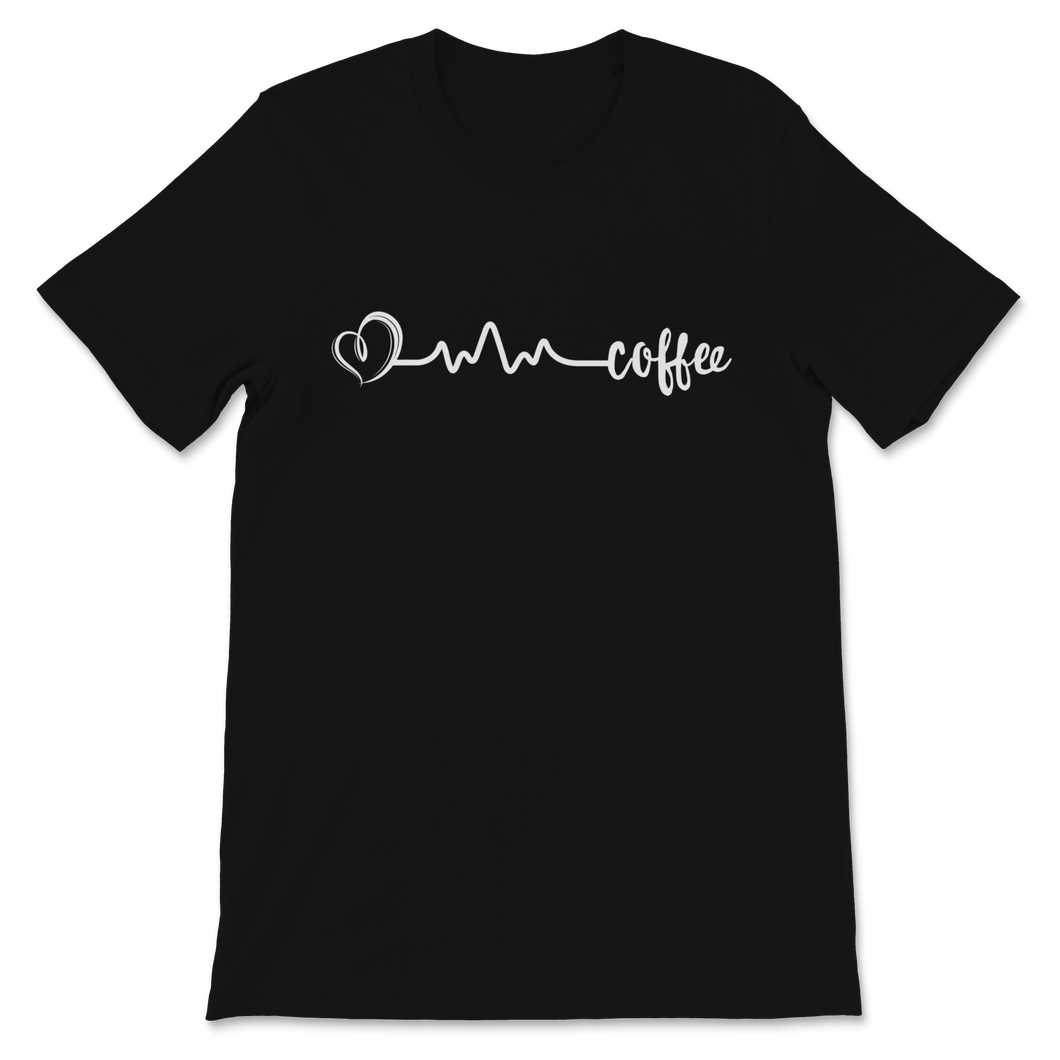 Coffee Heartbeat Shirt Coffee Life Line Funny Caffeine Unisex T-Shirt