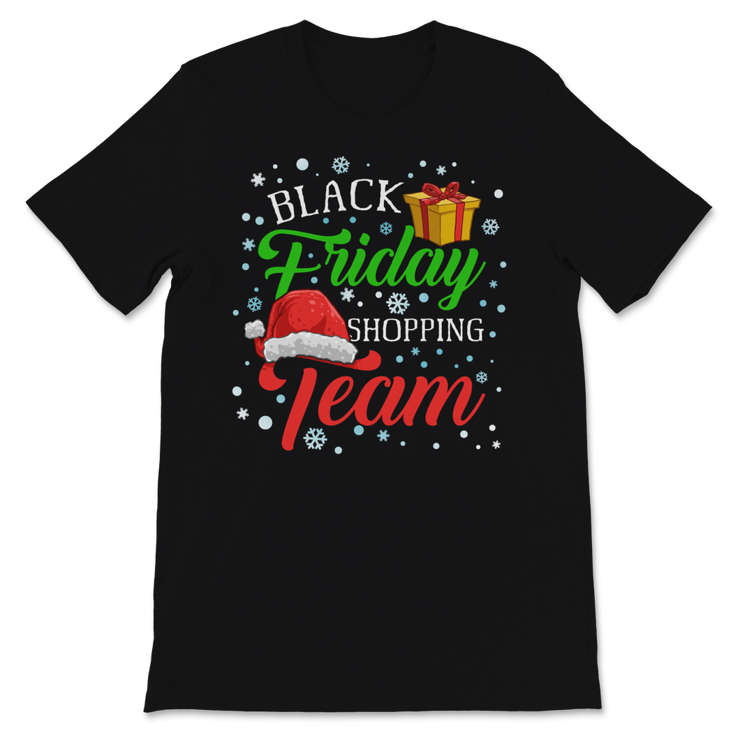 Black Friday Shopping Team Christmas Santa Funny Unisex T-Shirt