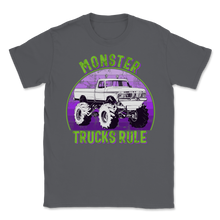 Load image into Gallery viewer, Monster Truck Rule Vintage Sunset Birthday Kids Boy Unisex T-Shirt
