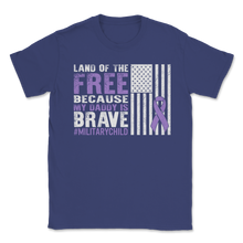 Load image into Gallery viewer, Military Child Awareness Month USA American Flag Unisex T-Shirt

