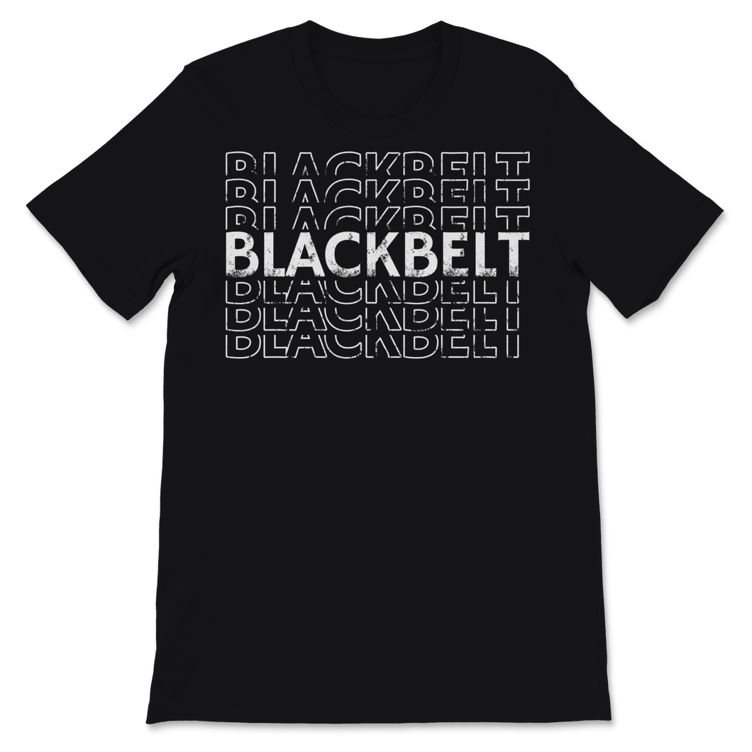 Black Belt Taekwondo Karate Martial Arts Distressed Unisex T-Shirt