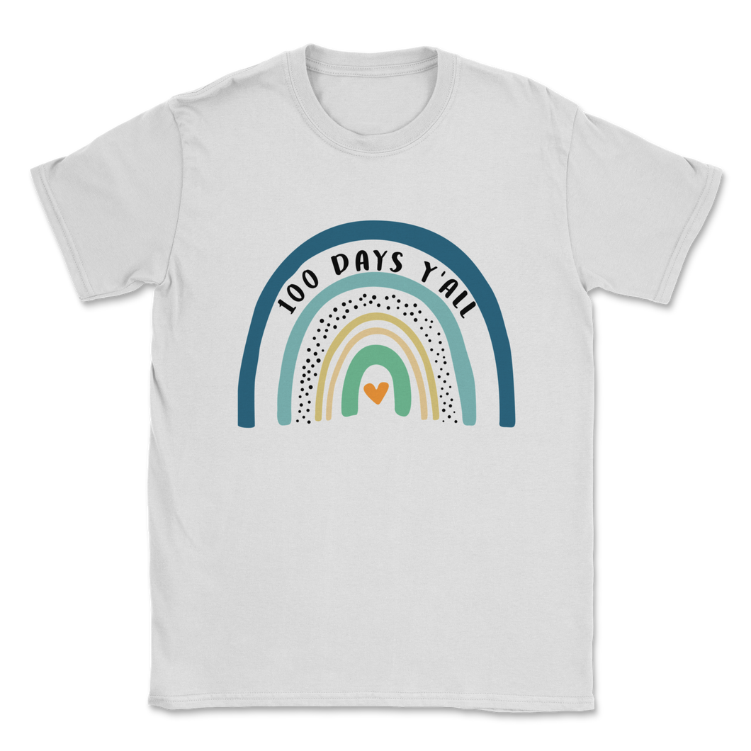 100 Days Y'all Funny 100th Day Of School Shirt Unisex T-Shirt