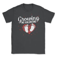 Load image into Gallery viewer, Growing My Valentine Pregnancy Announcement  Love Baby Unisex T-Shirt
