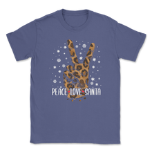 Load image into Gallery viewer, Peace Love and Santa Christmas Leopard Trendy Print Unisex T-Shirt
