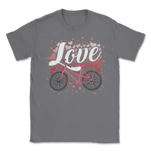 Bicycle Love Velentines Day Gift For Him Her Cycling Unisex T-Shirt