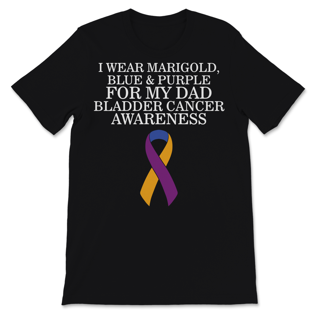 Bladder Cancer Awareness I Wear Marigold Blue And Unisex T-Shirt