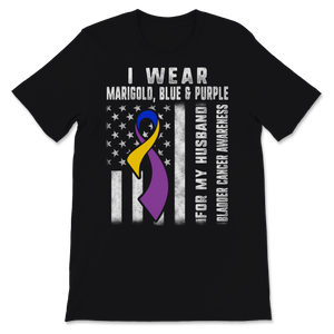 Bladder Cancer Awareness I Wear Marigold Blue And Unisex T-Shirt