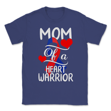 Load image into Gallery viewer, Mom of a Heart Warrior CHD Disease Awareness Red Blue Unisex T-Shirt
