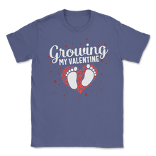Load image into Gallery viewer, Growing My Valentine Pregnancy Announcement  Love Baby Unisex T-Shirt
