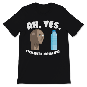 Ah Yes Enslaved Moisture Meme Water Plastic Bottle Unisex T-Shirt