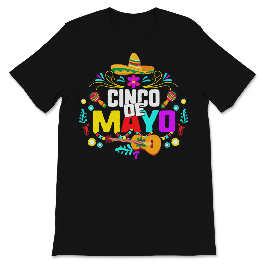 Cinco De Mayo Mexican Hat Mexico Flag Tacos Fiesta Unisex T-Shirt