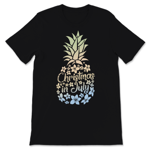 Christmas In July Colorful Pineapple Beach Summer Unisex T-Shirt