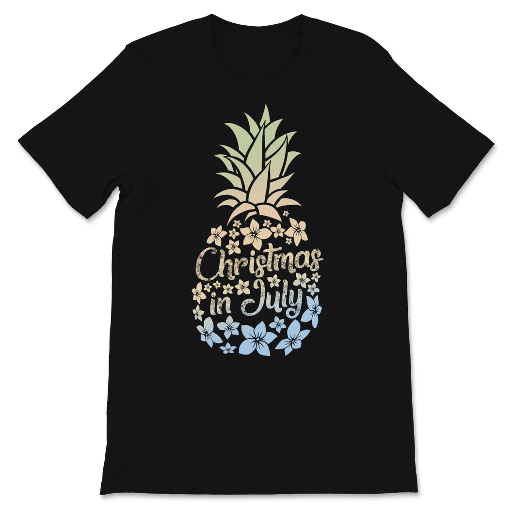 Christmas In July Colorful Pineapple Beach Summer Unisex T-Shirt