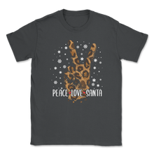 Load image into Gallery viewer, Peace Love and Santa Christmas Leopard Trendy Print Unisex T-Shirt
