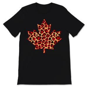Canada Day Cute Maple Leaf Leopard Print Trendy Unisex T-Shirt