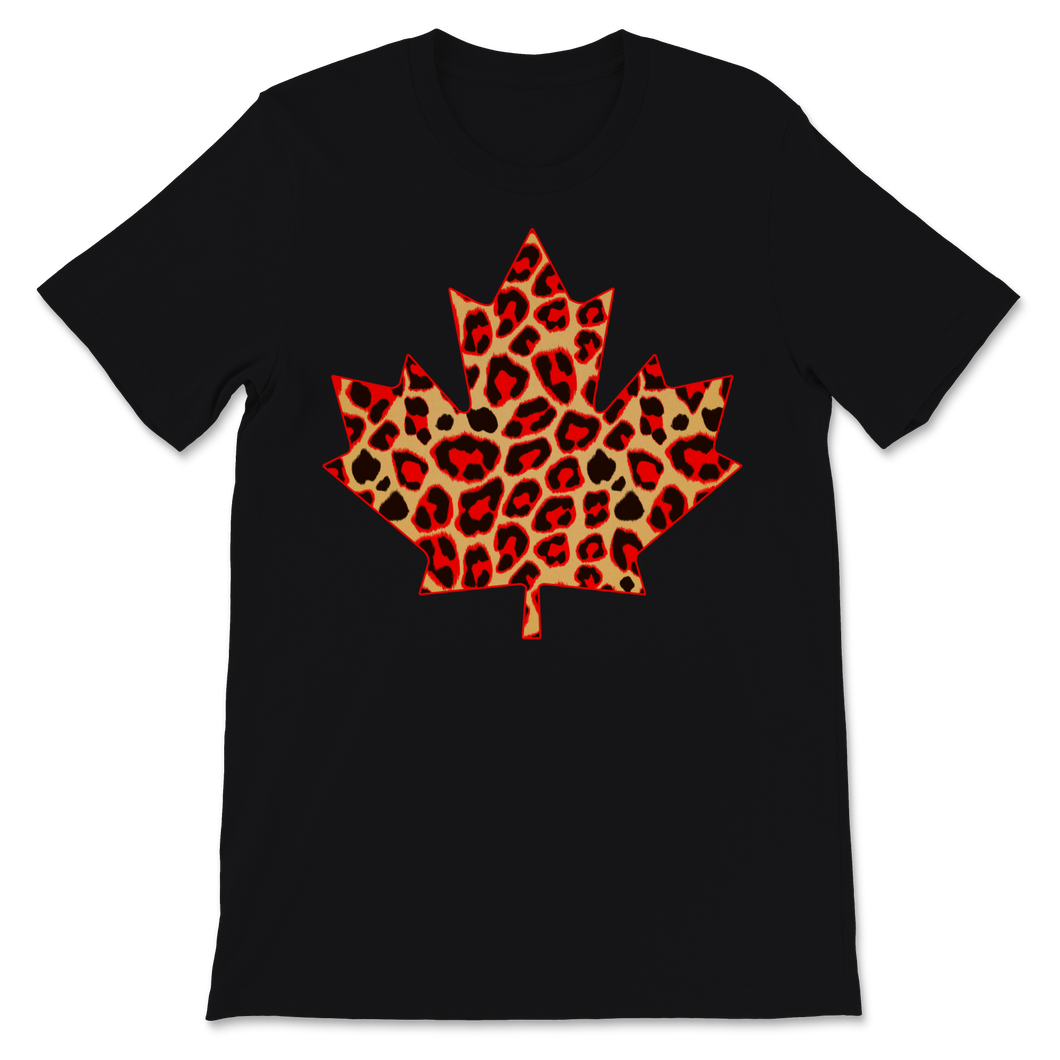 Canada Day Cute Maple Leaf Leopard Print Trendy Unisex T-Shirt