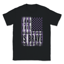 Load image into Gallery viewer, Military Child Month April Awareness Ribbon Purple Up Unisex T-Shirt
