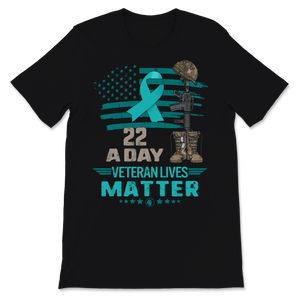 22 a Day Veteran Lives Matter Military Guns Retro USA Unisex T-Shirt