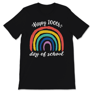 100 Days Y'all Funny 100th Day Of School Shirt Rainbow Unisex T-Shirt