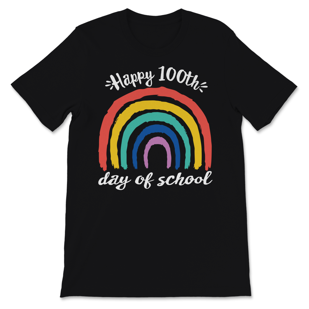 100 Days Y'all Funny 100th Day Of School Shirt Rainbow Unisex T-Shirt