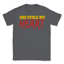 Load image into Gallery viewer, She Stole My Heart Couples Valentines Day Gift for Him Unisex T-Shirt
