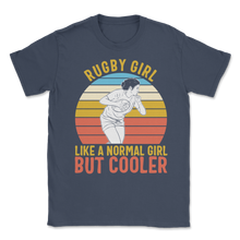 Load image into Gallery viewer, Rugby Girl Like Normal Girl But Cooler Vintage Sunset Unisex T-Shirt
