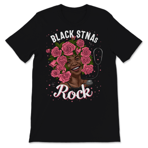 Black STNA Nurses Rock Black History Month Women Pink Unisex T-Shirt