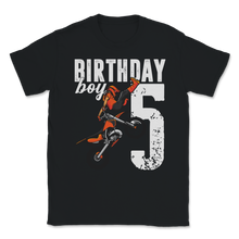 Load image into Gallery viewer, 5th Birthday Party Boy 5 Years Old Dirt Bike Party Unisex T-Shirt
