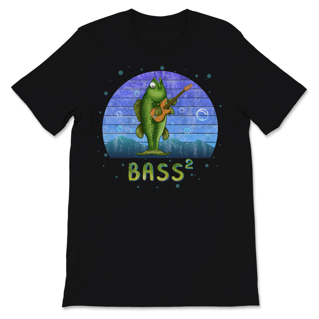 Bass 2 Guitar Fish Pun Fishing Musician Music Teacher Unisex T-Shirt