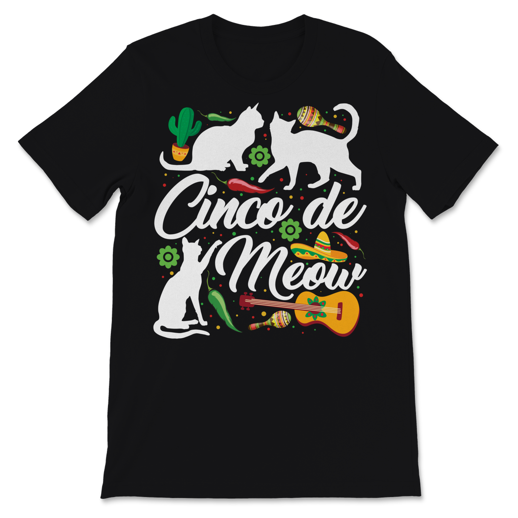 Cinco De Meow Happy Cinco De Mayo Mexican Fiesta Unisex T-Shirt