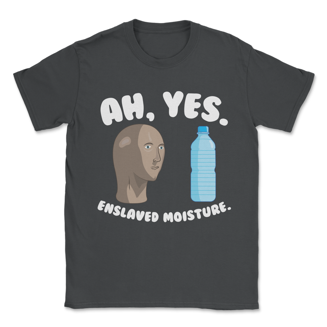 Ah Yes Enslaved Moisture Meme Water Plastic Bottle Unisex T-Shirt