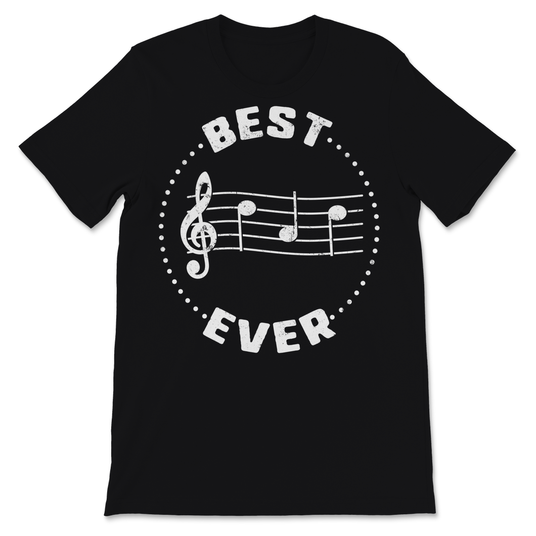Best Dad Ever Music Musical Notes Father's Day Gift Unisex T-Shirt
