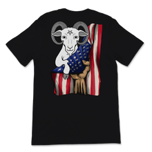 Load image into Gallery viewer, Masonic Goat Funny Freemason Demonic Goat Flag Unisex T-Shirt
