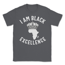 Load image into Gallery viewer, Black Excellence African Queen Crown Slavery History Unisex T-Shirt
