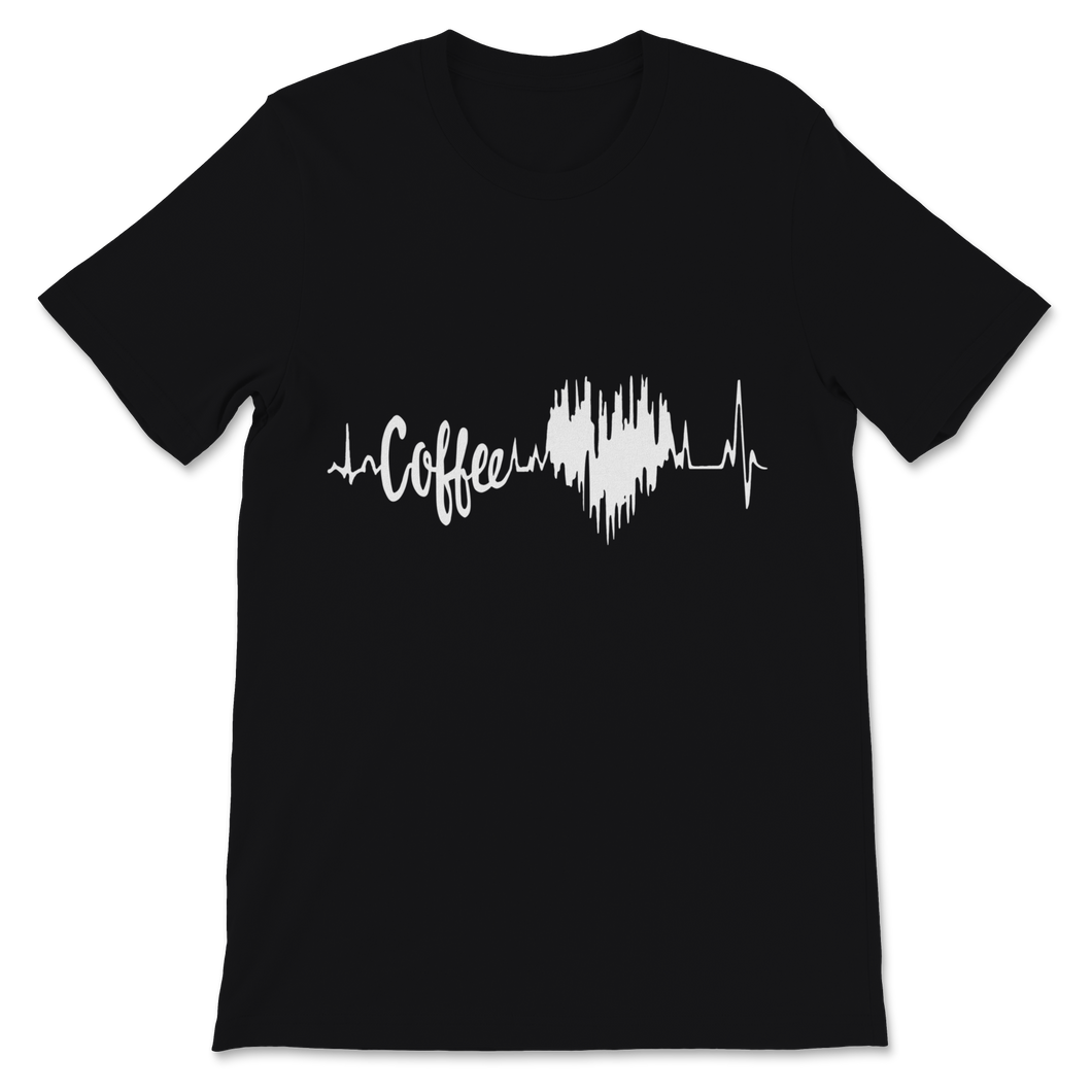 Coffee Heartbeat Shirt Coffee Life Line Funny Caffeine Unisex T-Shirt
