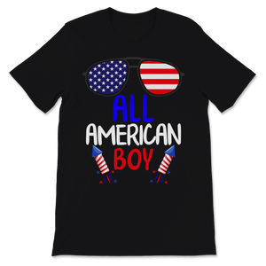 All American Boy 4th of July USA Flag Sunglasses Unisex T-Shirt