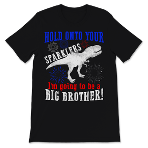 Big Brother Sparkler Dinosaur Trex 4th of July Unisex T-Shirt