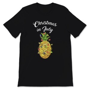 Christmas In July Pineapple Xmas Tree Lights Beach Unisex T-Shirt
