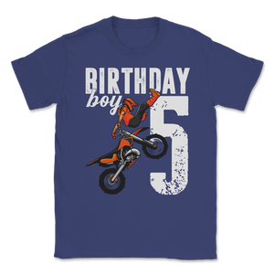 5th Birthday Party Boy 5 Years Old Dirt Bike Party Unisex T-Shirt