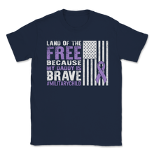 Load image into Gallery viewer, Military Child Awareness Month USA American Flag Unisex T-Shirt
