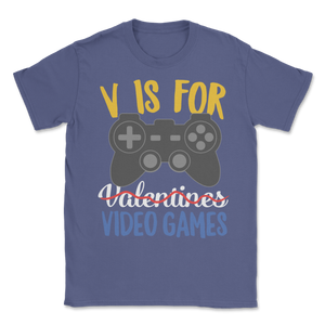 Single Video Gamer V Not for Valentines Day Kids Boys Unisex T-Shirt