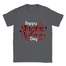 Load image into Gallery viewer, Happy Singles Awareness Day Buffalo Plaid Unisex T-Shirt
